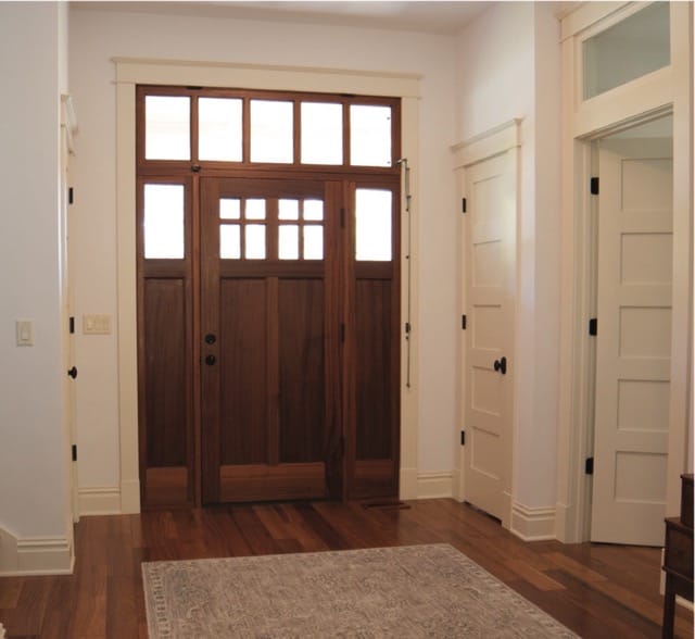 cherry door with side lites and transom